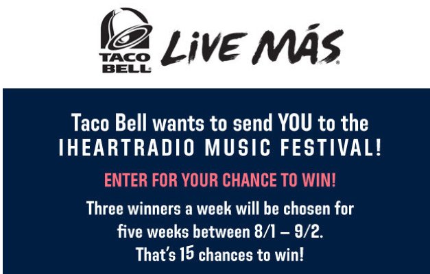 Taco Bell Wants To Send You To The iHeartRadio Music Festival!