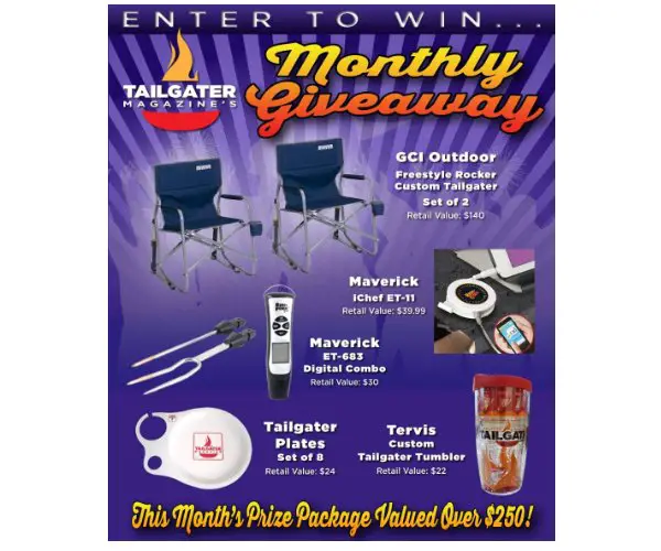 Tailgater Magazine Monthly Giveaway - Win Cookout Gear & More