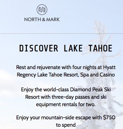 Takeoff to Lake Tahoe Sweepstakes