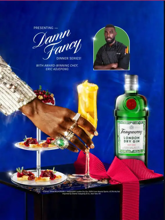 Tanqueray Damn Fancy Dinner Series Sweepstakes - Win A Trip For 2 To New York City For A Damn Fancy Dinner With Chef Eric Adjepong