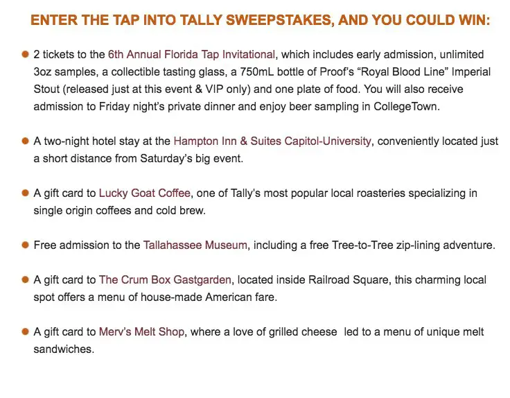 Tap Into Tally Sweepstakes