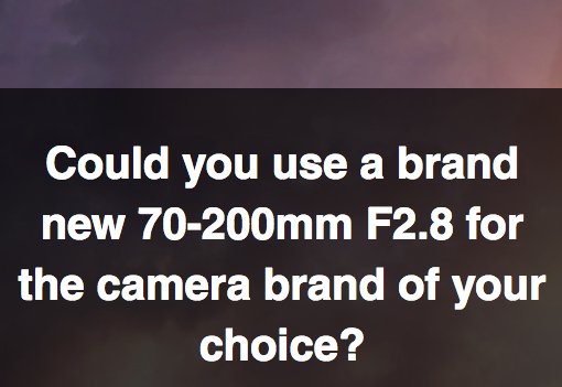 Tara Lesher 70-200 mm F2.8 Giveaway