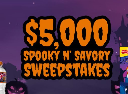 Tasty Rewards $5,000 Spooky N Savory Sweepstakes - Win $5,000