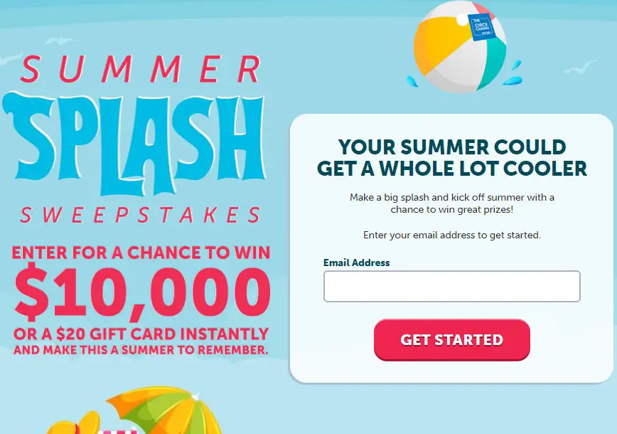 TCCS Summer Splash Sweepstakes & Instant Win Game - Win $10,000