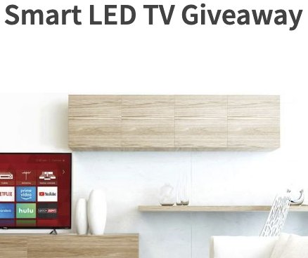 TCL Roku Smart LED TV Giveaway