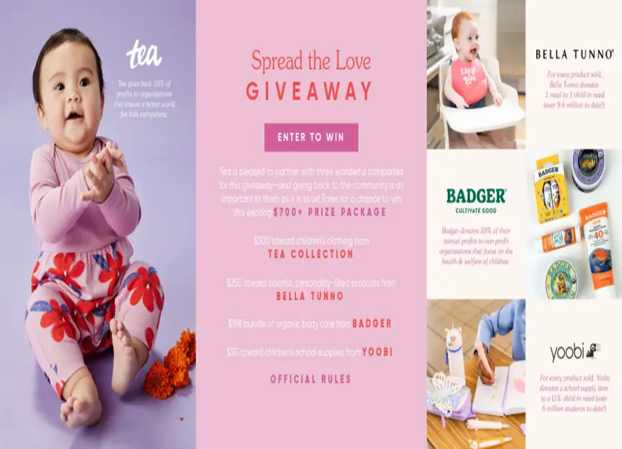 Tea Collection Spread the Love Giveaway - Win $300 Tea Collection Gift Card & More