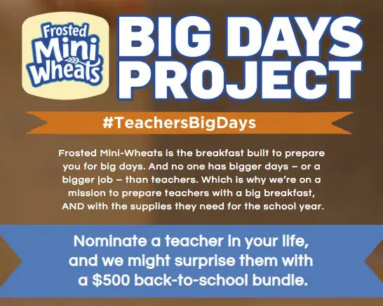 Teachers Big Day Sweepstakes
