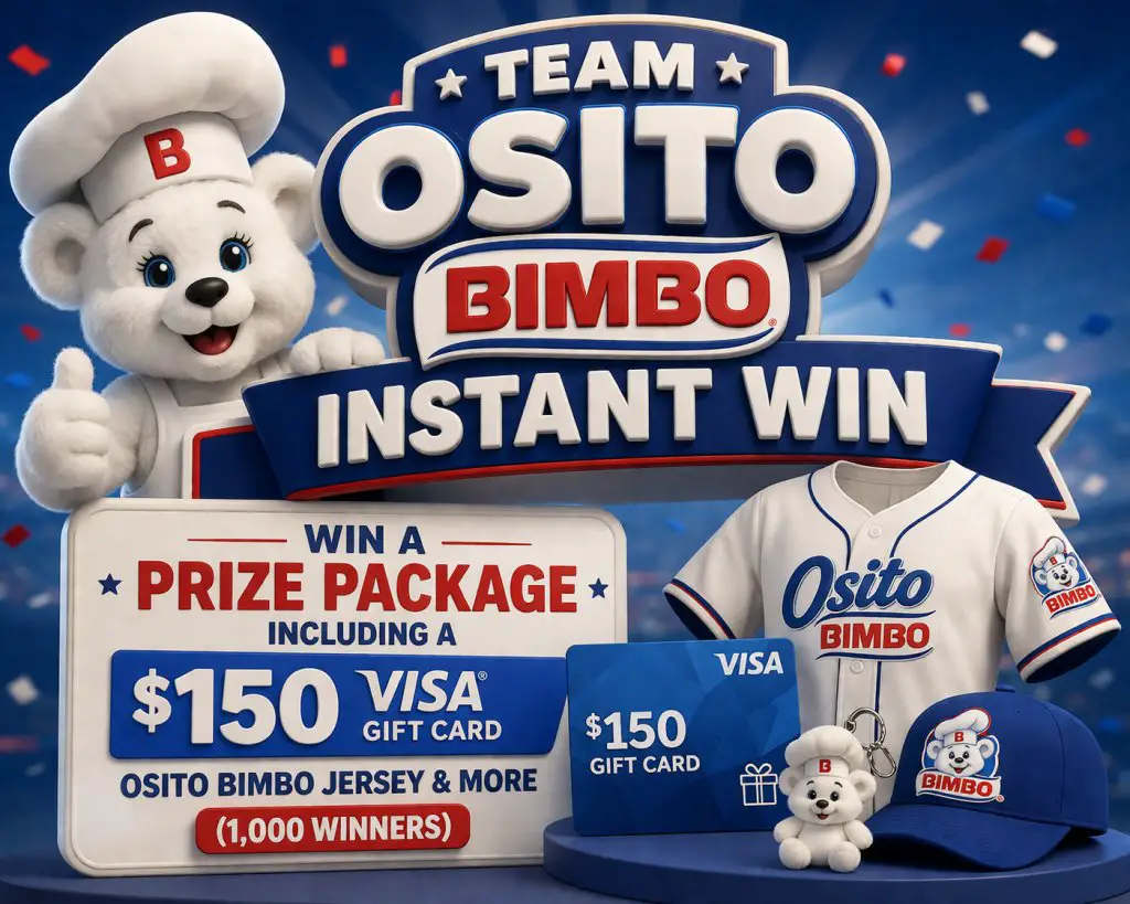 Team Osito Bimbo Instant Win – Win $150 Visa Gift Card, Osito Bimbo Jersey & More (1,000 Winners)