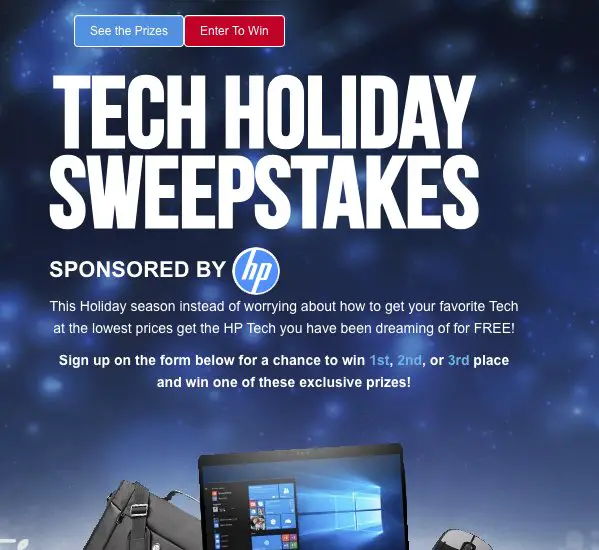 Tech Holiday Sweepstakes