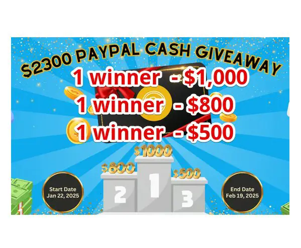 TechDreams PayPal Cash Giveaway - $1,000, $800 & $500 Cash Up For Grabs