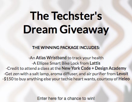Techster's Dream Giveaway