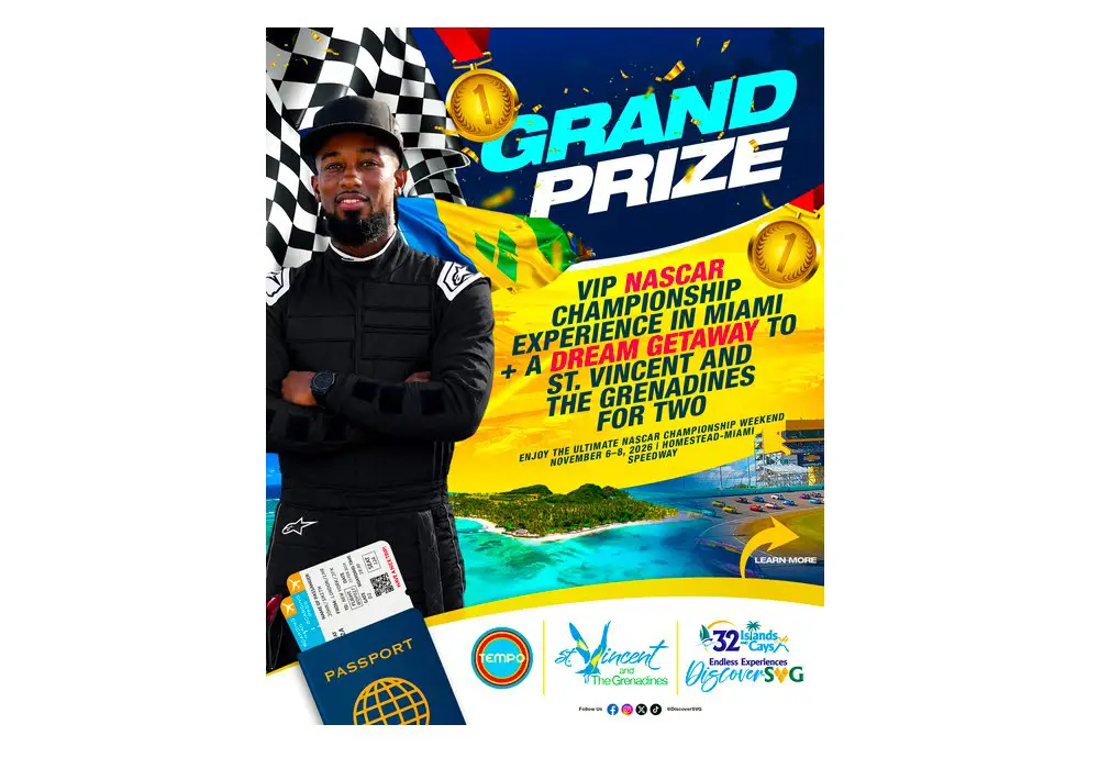 TEMPO Networks Sweepstakes - Win A Trip To St. Vincent & The Grenadines Or VIP NASCAR Experience