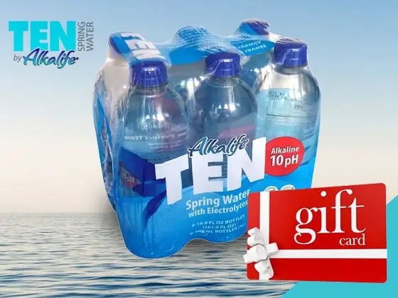 TEN Spring Water by Alkalife and $300 Gift Card