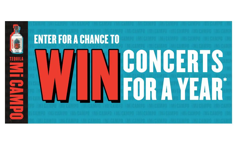 Tequila Mi Campo Concerts For A Year Sweepstakes - Win A $3,000 Live Nation Gift Card For Free Concerts For A Year