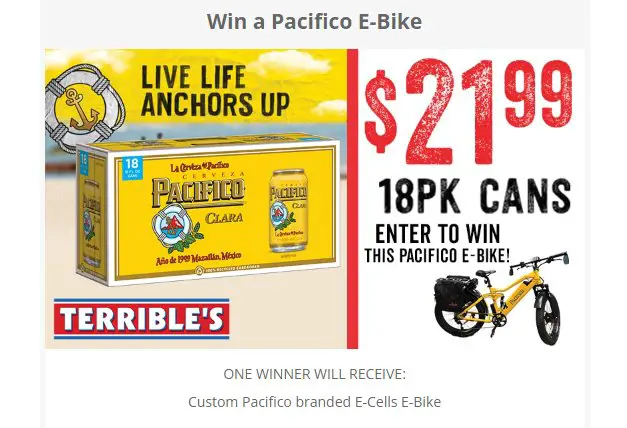 Terrible Herbst Win a Pacifico E-Bike Sweepstakes - Win A $5,000 Pacifico E-Bike