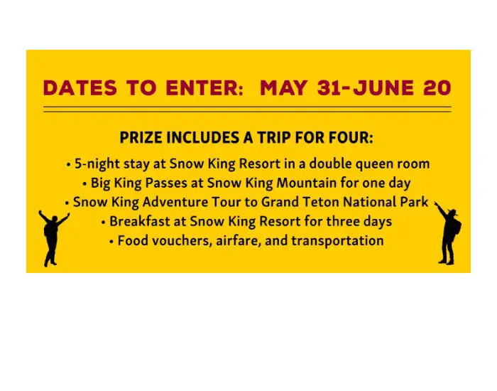 Texas Roadhouse Father’s Day Snow King Resort Sweepstakes - Win A Trip For Four To Snow King Resort