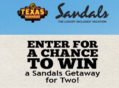 Texas Roadhouse Sandals For Two Sweepstakes