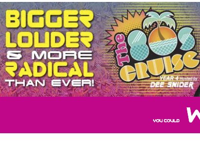 The 80s Cruise Win A Free Cabin Sweeps