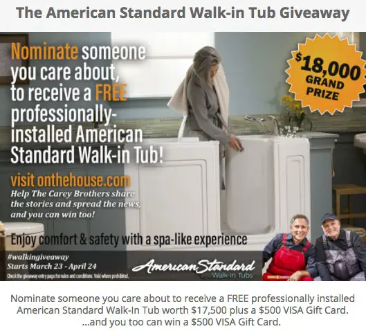 The American Standard Walk-In Tub Giveaway