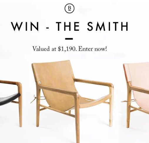 The Barnaby Lane The Smith Leather Armchair Sweepstakes