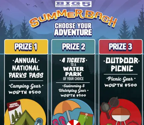 The Big 5 Sporting Goods Summer Bash Sweepstakes