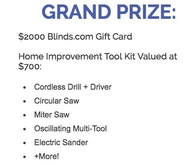 The Blinds.com Sweepstakes
