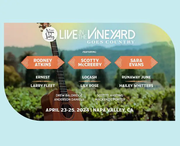 The Bobby Bones Show Live In The Vineyard Goes Country Flyaway Sweepstakes - Win A Concert Trip For 2 To Napa Valley