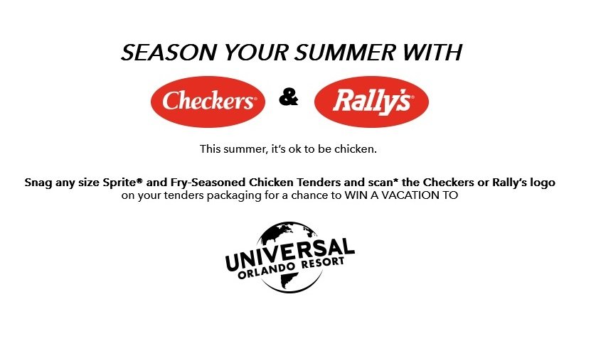 The Checkers & Rallys Chicken Tenders Sweepstakes - Win a Family Trip to Universal Orlando Resort