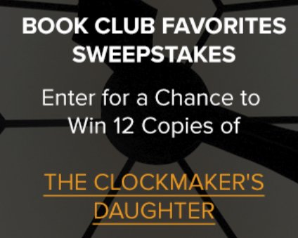 The Clockmaker's Daughter Giveaway