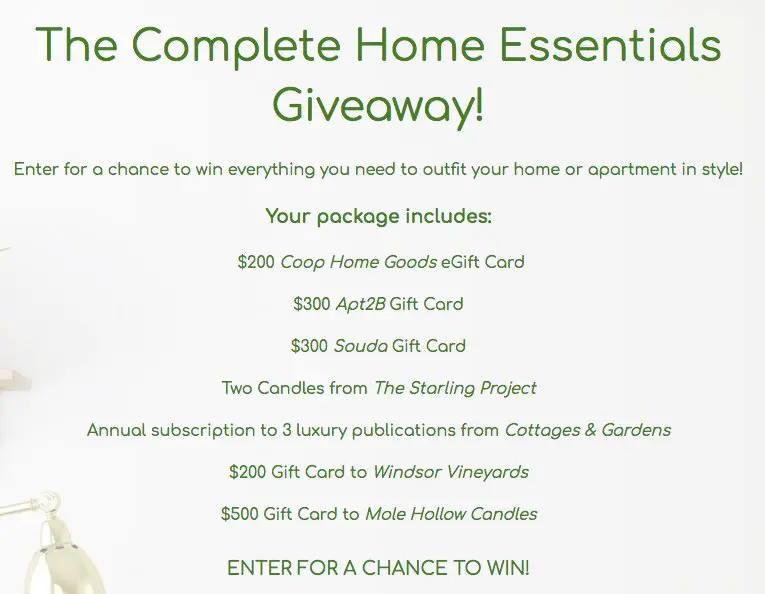 The Complete Home Essentials Giveaway