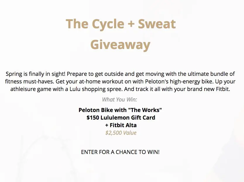 The Cycle and Sweat Giveaway