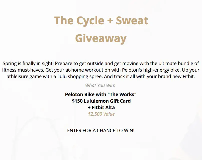 The Cycle + Sweat Giveaway: Peloton + Fitbit