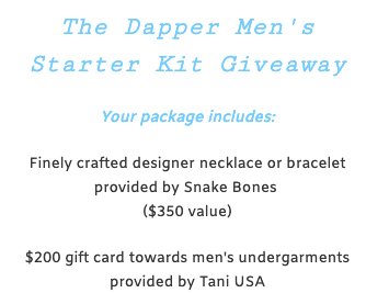 The Dapper Men's Starter Kit Giveaway