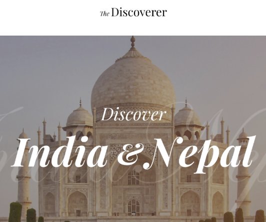 The Discoverer India & Nepal Sweepstakes