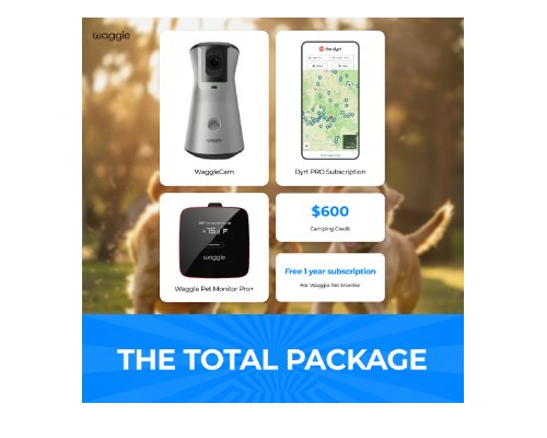 The Dyrt Bark & Explore Giveaway - Win Waggle Pet Monitoring Products & More