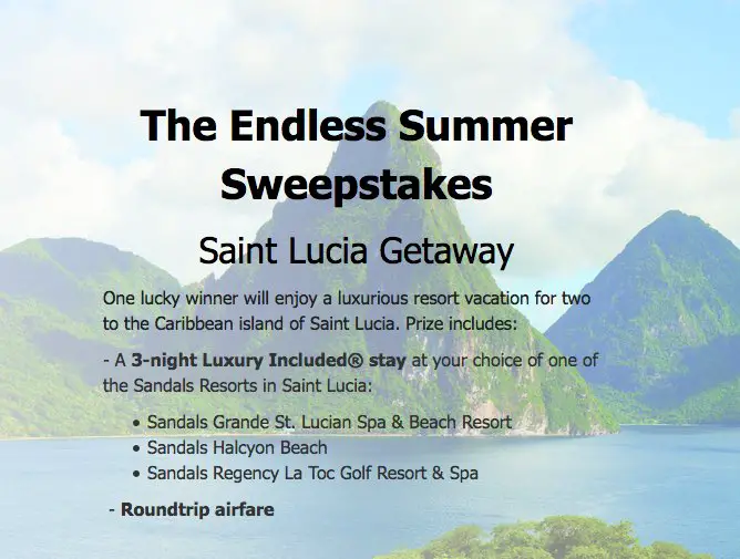 The Endless Summer Sweepstakes (Sandles!)