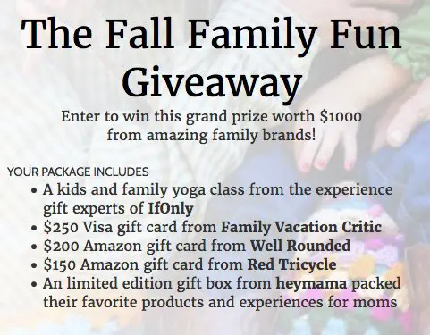 The Fall Family Fun Giveaway