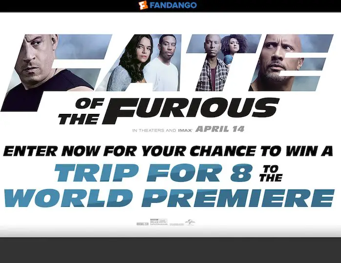 The Fate Of The Furious Sweepstakes