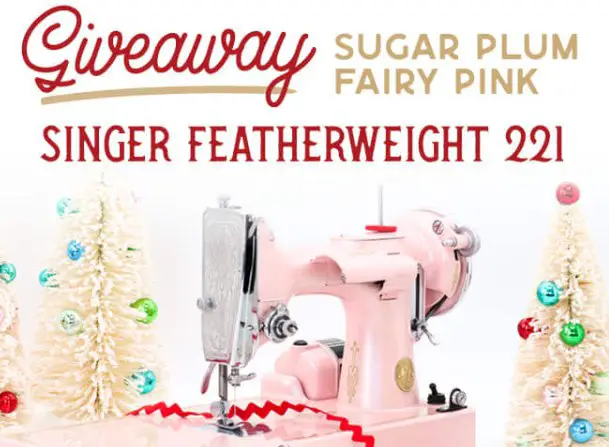 The Featherweight Shop's Holiday Giveaway - Win A $2,400 Pink Frosting Singer Featherweight 221 Sewing Machine