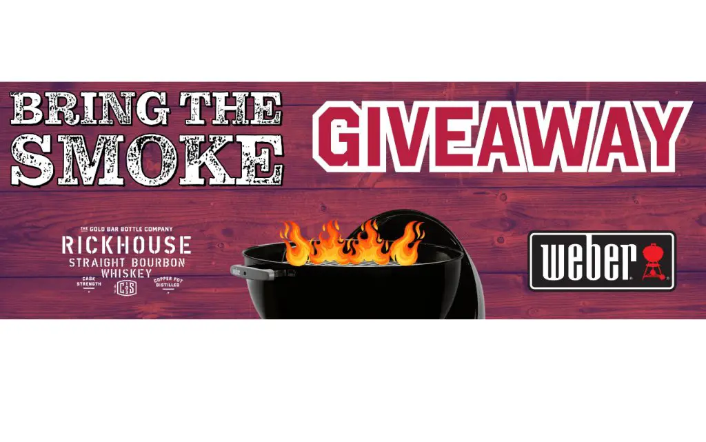 The Gold Bar Spirits Bring The Smoke Weber Grill Giveaway - Win A Weber Grill (103 Winners)