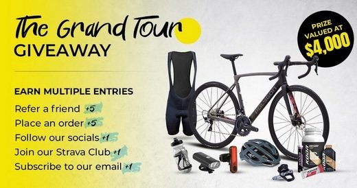 The Grand Cycling Tour Giveaway - Win a Polygon Road Bike and More!