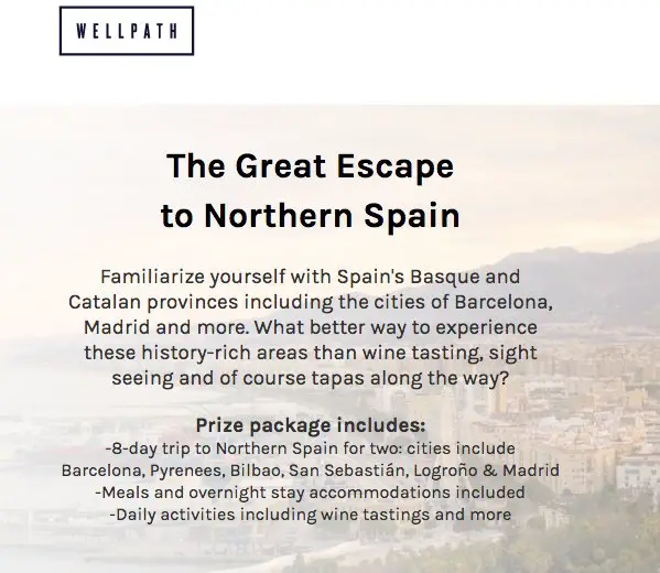 The Great Escape to Northern Spain Sweepstakes
