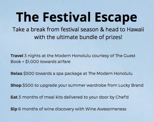 The Hawaii Escape Sweepstakes