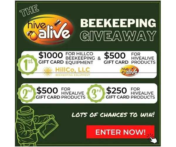The Hive Alive Beekeeping Giveaway - Win $1,500 Worth Of Gift Cards