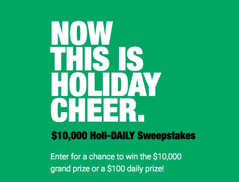 THE HOLI DAILY SWEEPSTAKES
