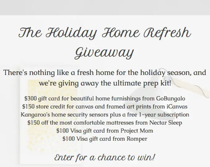 The Holiday Home Refresh Giveaway