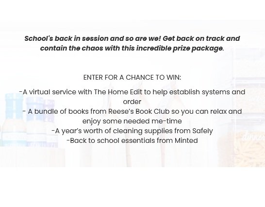 The Home Edit Refresh + Reset Giveaway - Win a Virtual Assistance to Organize Your Home