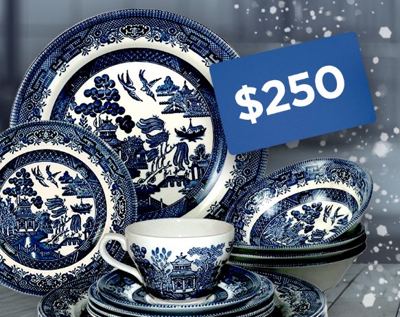 The INSP “Dishes Do Come True” Sweepstakes - Win A $250 Gift Card + 20-Piece Blue Willow China Set