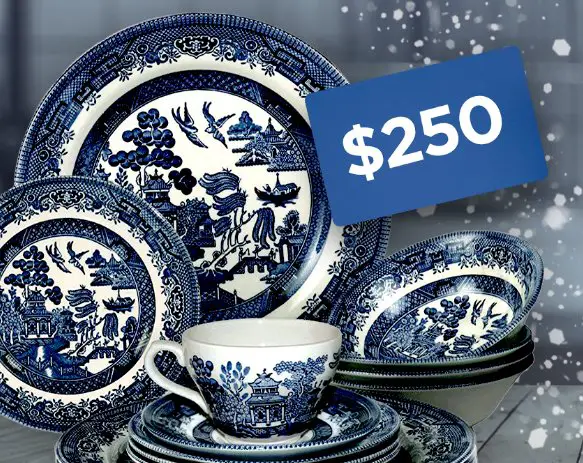 The INSP “Dishes Do Come True” Sweepstakes - Win A $250 Gift Card + 20-Piece Blue Willow China Set