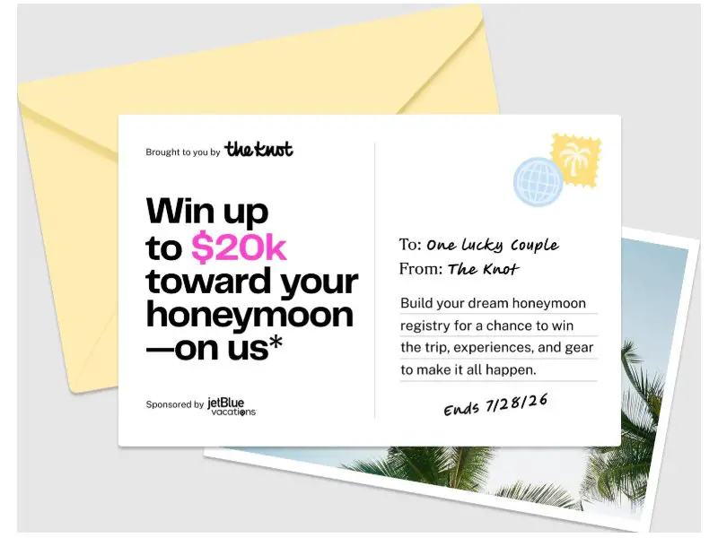 The Knot Win A Honeymoon Sweepstakes - Win A Dream Honeymoon Worth $20,000